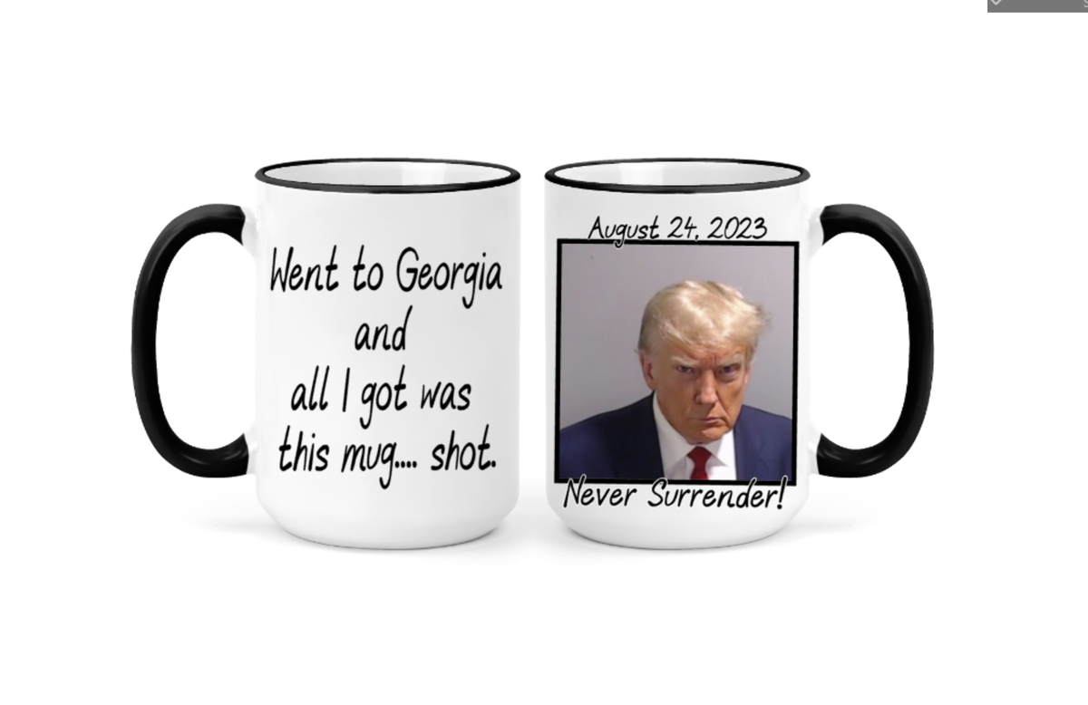 Donald Trump Mug, Trump Mug, Not Guilty Mug sold by Imran