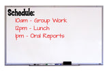 Schedule Chalboard or Whiteboard Decal, Classroom Decal
