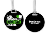 Pickleball Legend Bag Tag, Sports Bag Tags
