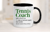 Tennis Coach Mug, Coach's Gift