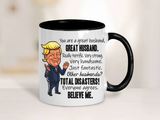 Donald Trump Mug for Husband, Funny Political Gift, Personalized